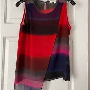 Asymmetrical Lumiere sleeveless blouse, size S